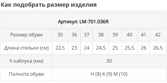 босоножки LM-701.036R Luomma на лето