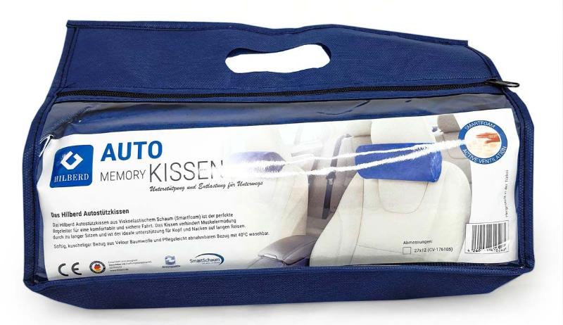 Подушка под шею в автомобиль AUTO KISSEN Hilberd, 27*12см купить в OrtoMir24